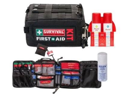Lékárničky Survival pro rychlou první pomoc kelen a Akutol pro zastevní krvácení