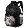 830028 black backpack milano with net for ball or boots with water bottle and ball