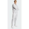 Tepláková souprava mikina s kapucí a zipem a tepláky bavlna šedá světlá
