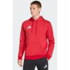 Mikina s kapucí Adidas Entrada 26 bez zipu červená