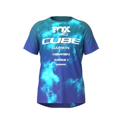 Dres CUBE MTB Jersey ROOKIE X Actionteam S/S blue´n´green