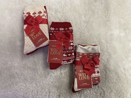 Vánoční ponožky 3ks v balení