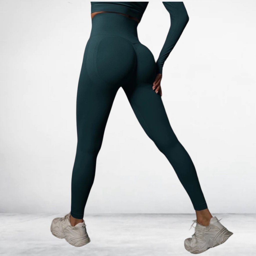 Dark black green push-up leginy - Leginovo