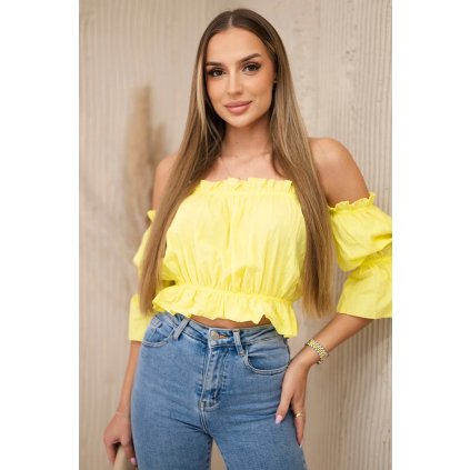 Žltá španielska blúzka
