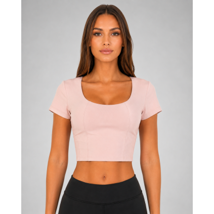crop top ružový
