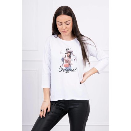 Blúzka s potlačou Original biela