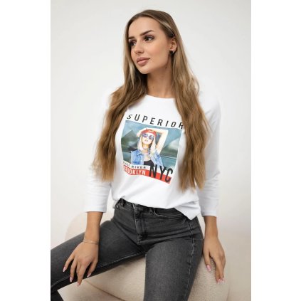 Tričko s potlačou Superior biele