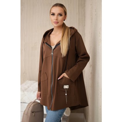 Mikina s kapucňou Punto Milano Winter hnedá