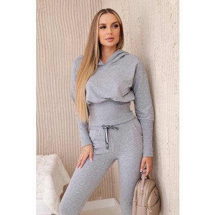 Súprava so širokými manžetami sivá