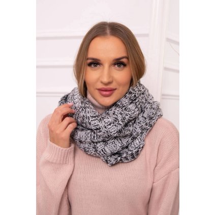 Dámsky komín sivý+čierny KN15