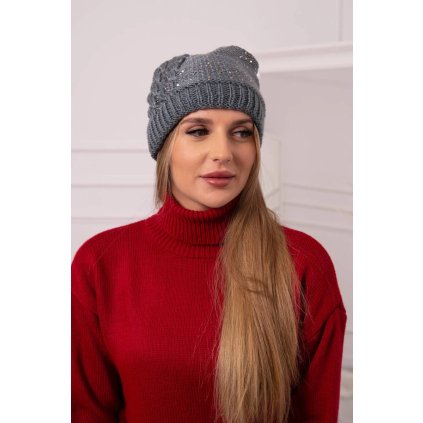 Dámska čiapka Amira K359 tmavo sivá
