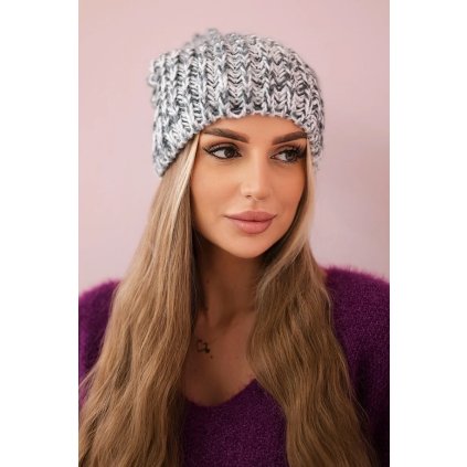 Dámska čiapka Lora K312 grafitová+šedá