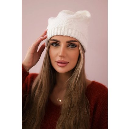 Dámska čiapka Lorena K377 biela