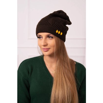 Dámska čiapka Maryna K407 hnedá