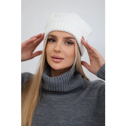 Dámska čiapka Nastia K373 biela
