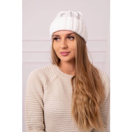 Dámska čiapka Selena K384 biela