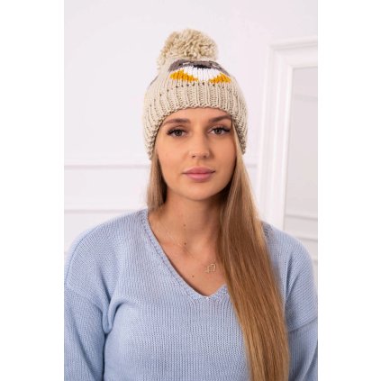 Dámska čiapka Sova K340 béžová