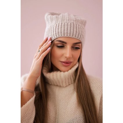 Čiapka s flísom Anna K238 béžová