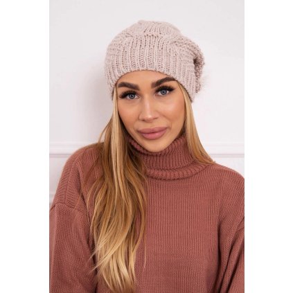 Čiapka s flísom Karolina K243 béžová