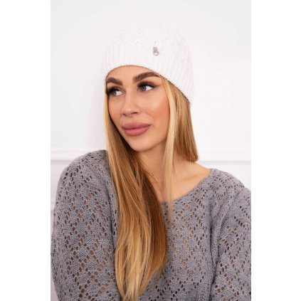 Čiapka s polarom Roma K224 biela