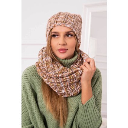 Dámsky set s flísom 4 ročné obdobia K263 ťaví+biely