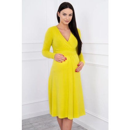 Šaty s prerezom pod prsiami kiwi