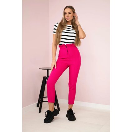 Nohavice s pukmi fuchsia