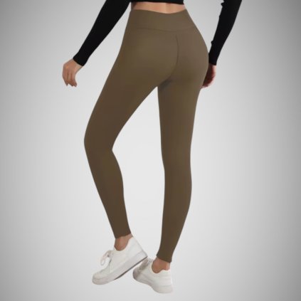 Zateplené hnedé legíny