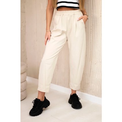 Nohavice s vreckami Summer Punto svetlo béžové