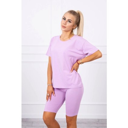 Komplet top+legíny fialový