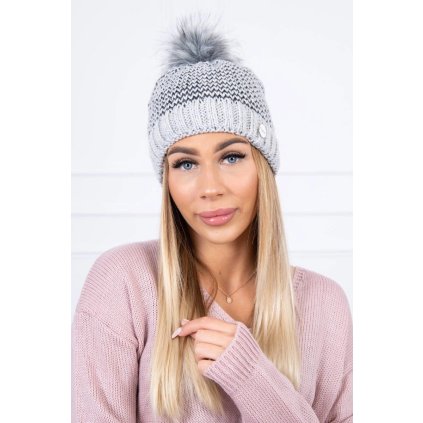 Čiapka K179 svetlosivá