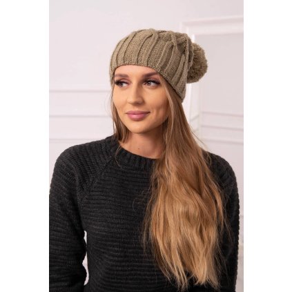 Čiapka s flísom Milano K203 khaki