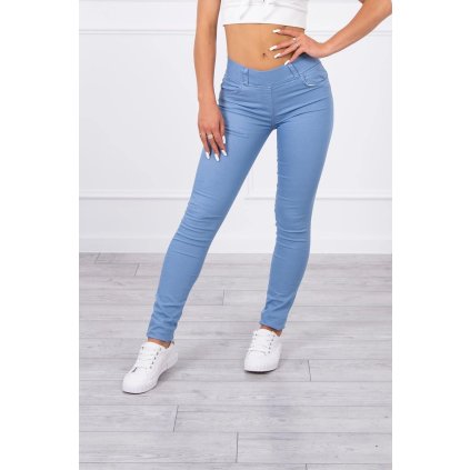 Farebné nohavice svetlý džíns