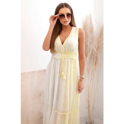 Dámske šaty z viskózy s flitrami kiwi