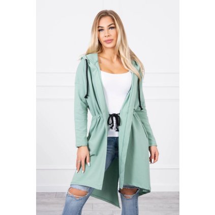 Prehoz s dlhším zadným dielom tmavo mätový