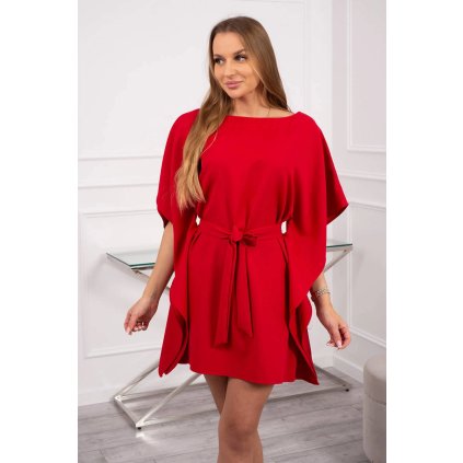 Oversize netopierie šaty červené