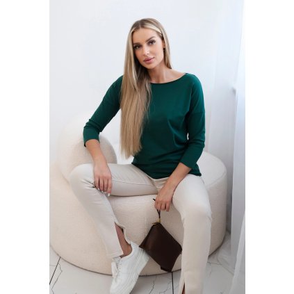 Casual blúzka tmavozelená