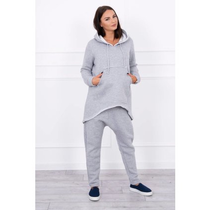 Súprava so sivými Baggy nohavicami