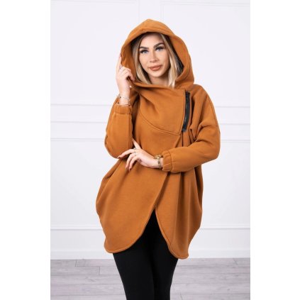 Mikina s krátkym zipsom ťavia