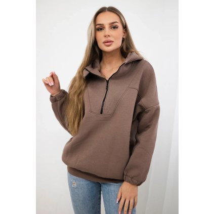 Mikina s kapucňou mocca