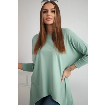 Nadmierná blúzka tmavá mätová