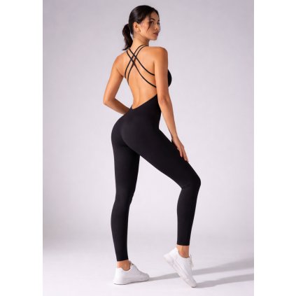 čierny overal na cvičenie