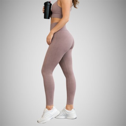 Push-up hnedé legíny