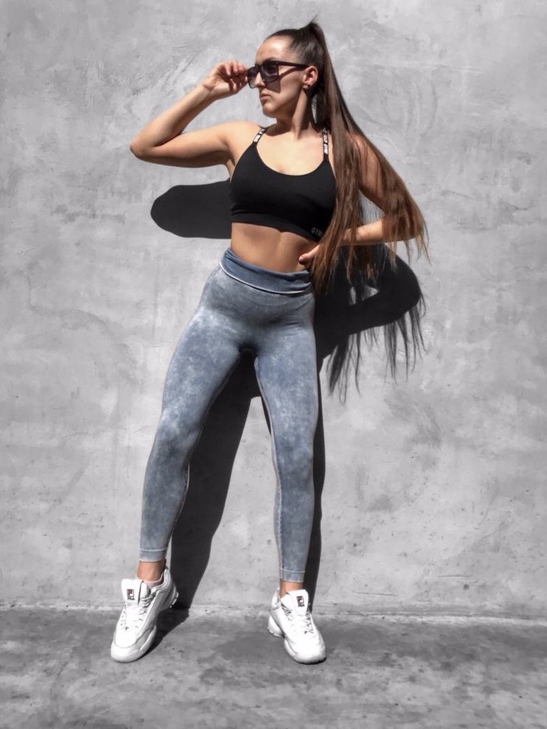 Legínovo Push-up modré legíny Veľkosť: S