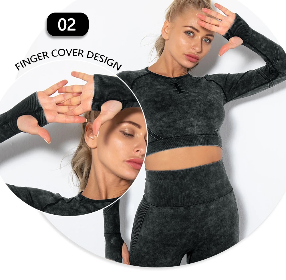 Legínovo Push-up čierny set marble Veľkosť: L