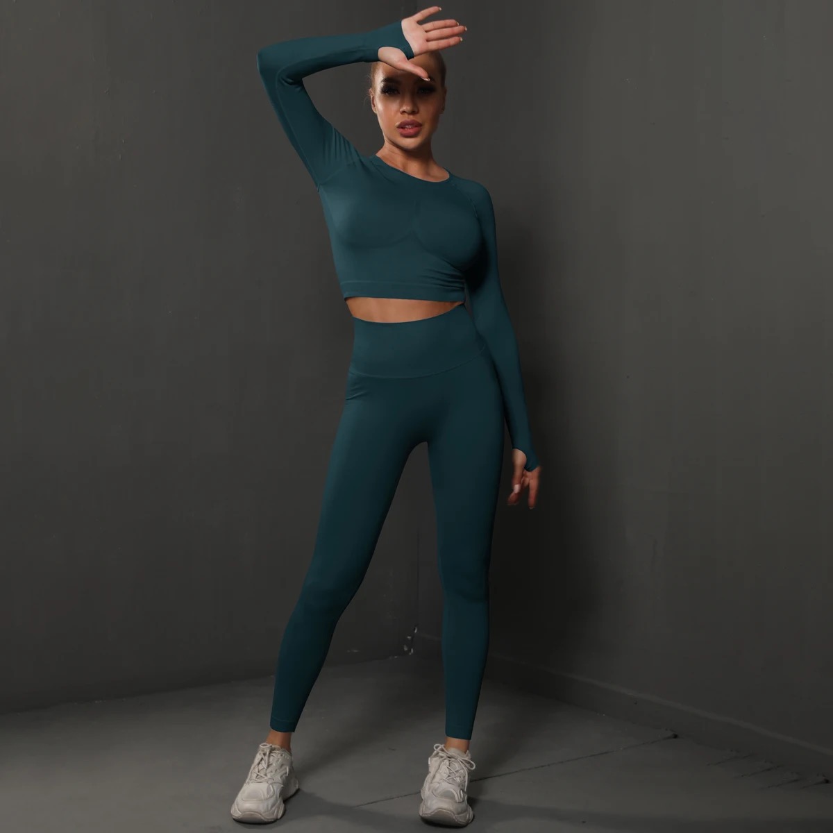 Push-up fitness set tmavo zelený Elys Veľkosť: L