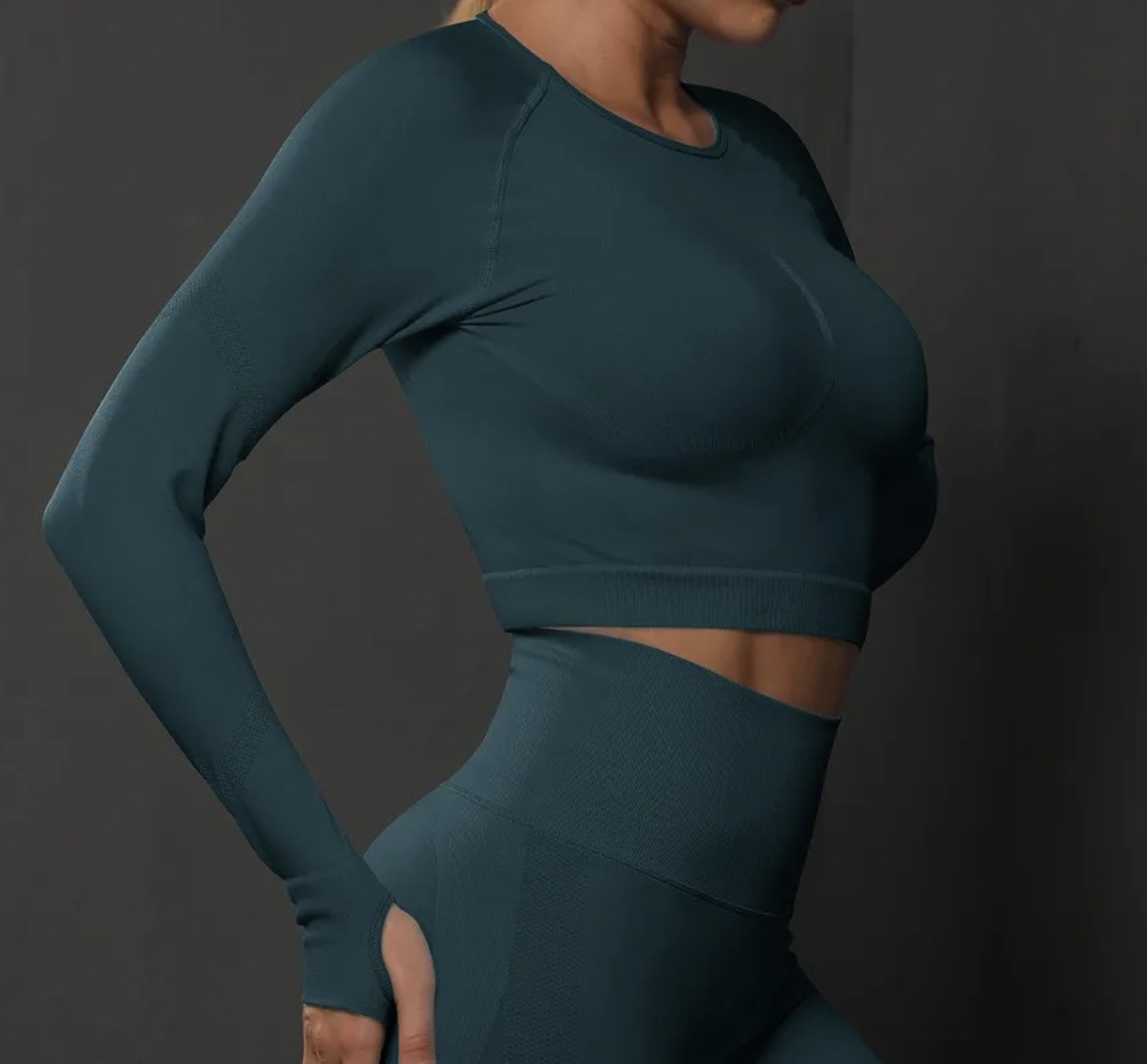 Push-up fitness set tmavo zelený Elys Veľkosť: L