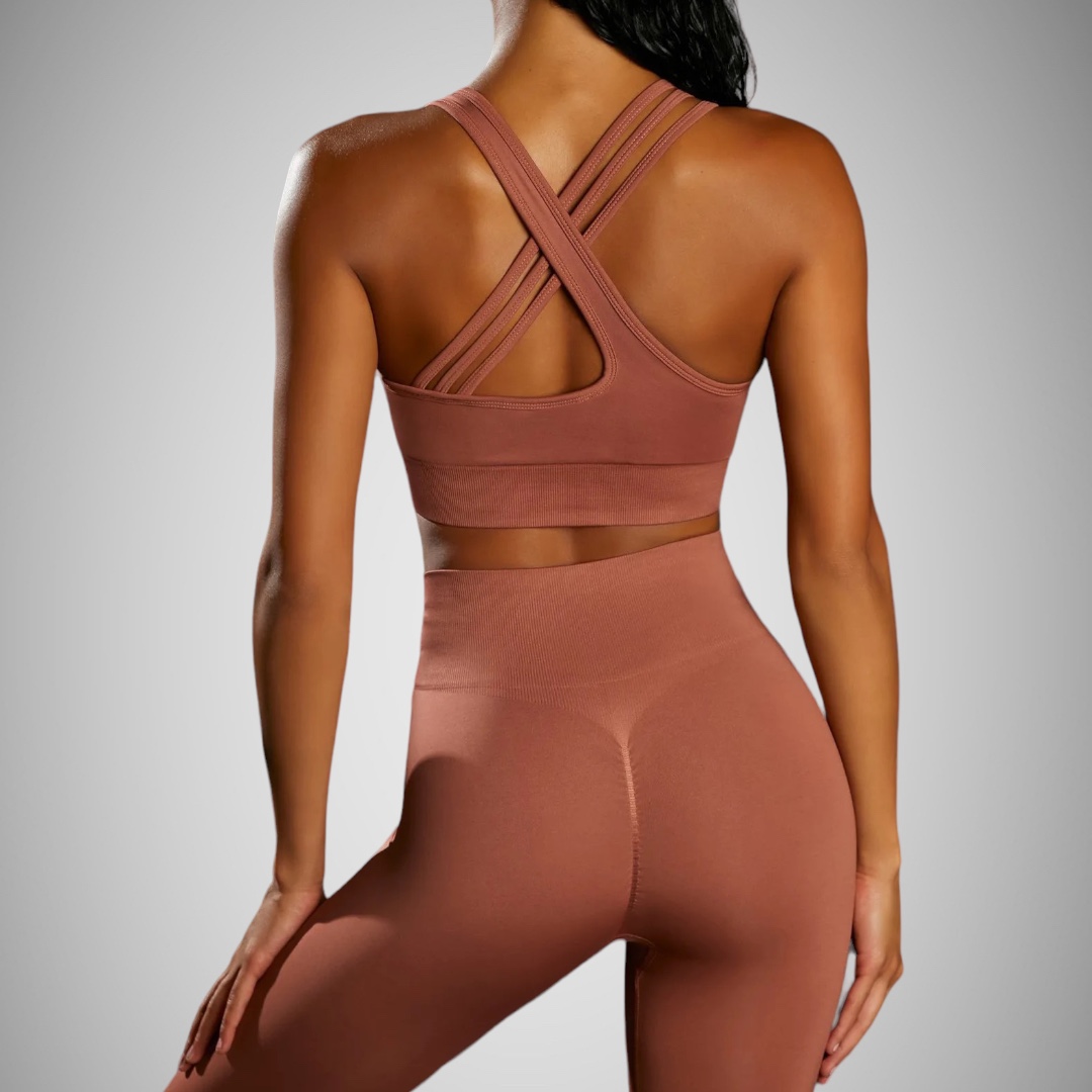 Legínovo Push-up fitness set Intense peach Veľkosť: M