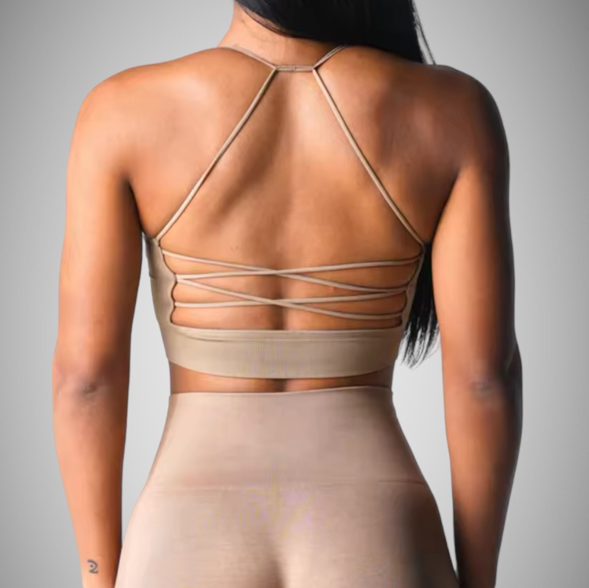 Legínovo Push-up top hnedý Royal Veľkosť: M