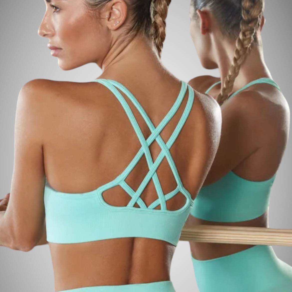 Legínovo Fitness top tyrkys Lady Veľkosť: S